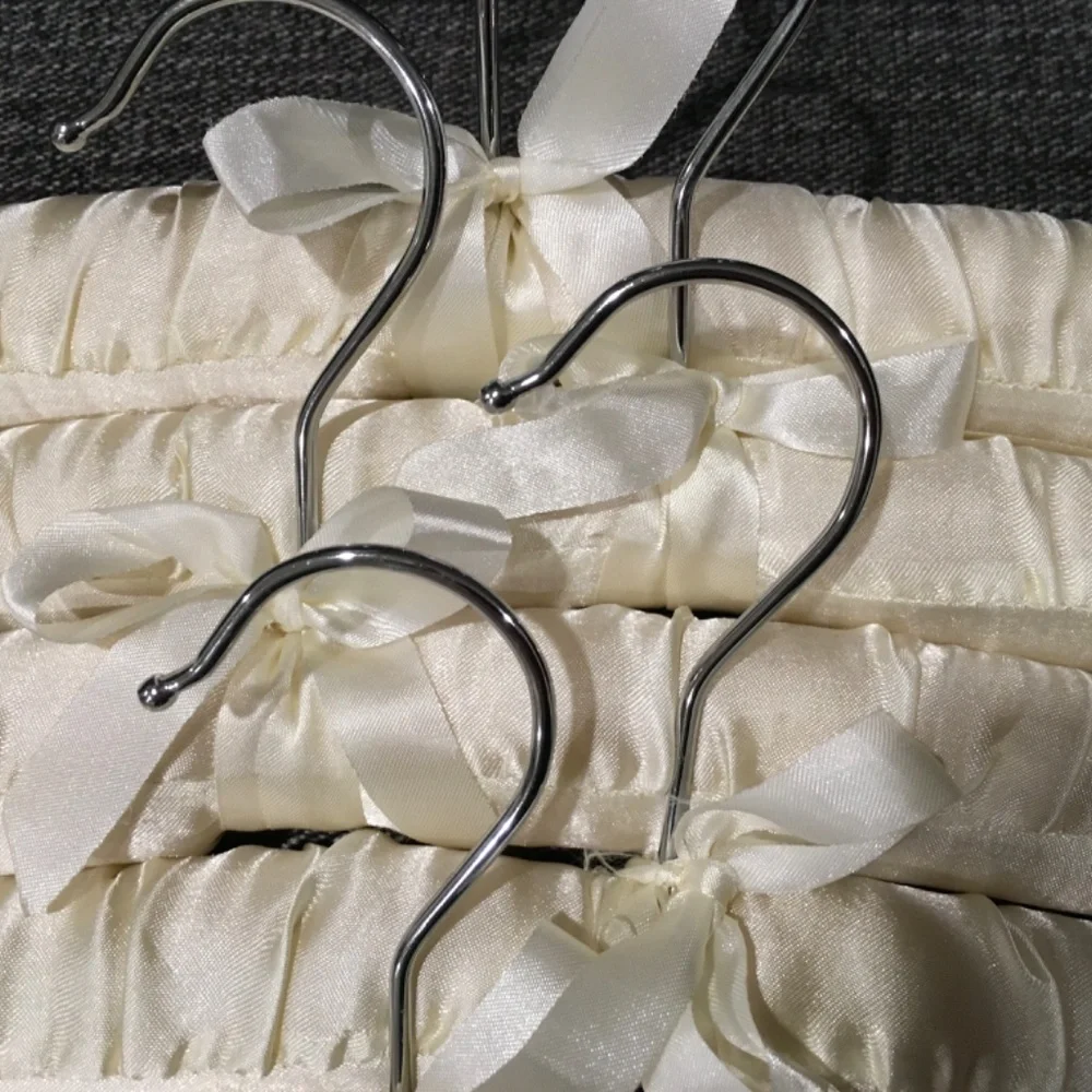 Vintage Set of Five Satin Padded Hangers